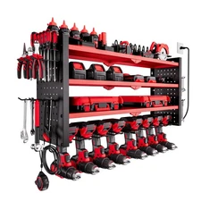 VEVOR Power Tool Organizer with Charging Station 4-Layer Drill Storage Rack