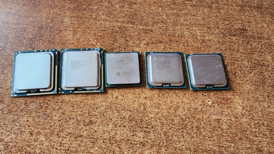 Lot of 5 CPU Processors, Intel Core 2 Duo, Xeon, Pentium 4