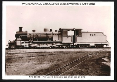Fotografie britische Eisenbahn, Tender-Dampflok BLR Type E 2600, W.G. LTD Castl 