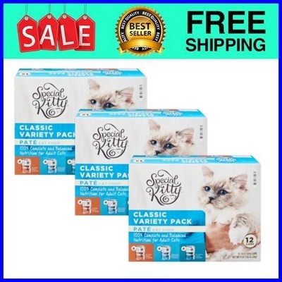 Special Kitty Classic Variety Pack Pate Cat Food, 13 oz Cans (36 Pack)