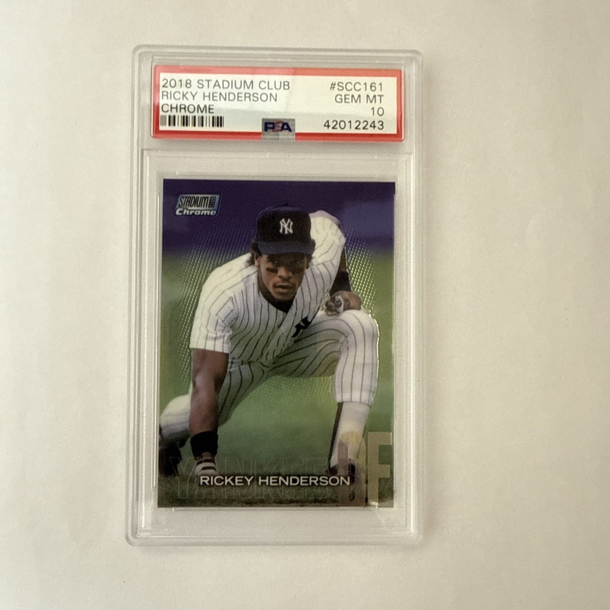 2018 Stadium Club Chrome Rickey Henderson 🔥PSA 10🔥POP 5 👀 HOF