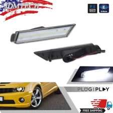 Clear White LED Front Side Marker Signal Lamps Lights For Chevy Camaro 2010-2015