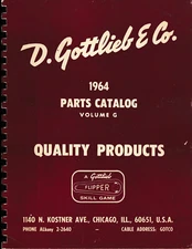 WoW! *Rare* D. Gottlieb & Co. Parts Catalog (1964) / Many Illustrations! *Rare*