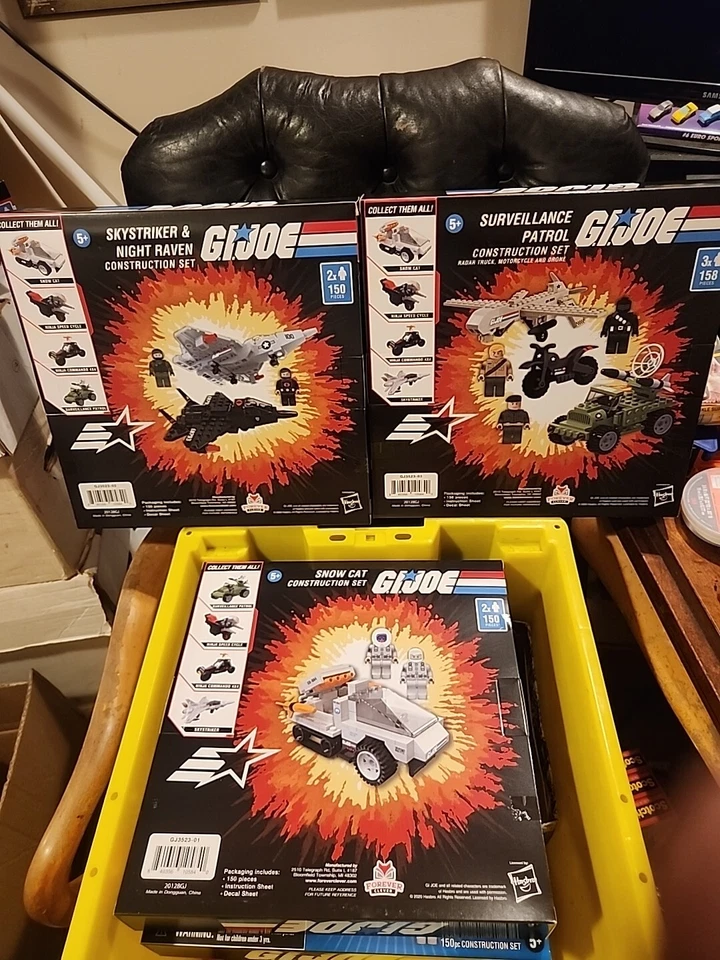 (Lote de 3) Conjunto de Construção GI Joe GATO DE NEVE / Patrulha de Vigilância / Corvo Noturno - Imagem 2 de 2