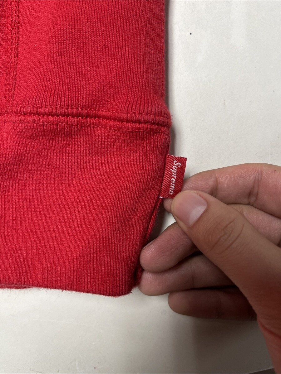 Supreme Micro Logo Red Hooded Sweatshirt Hoodie FW19 Men's