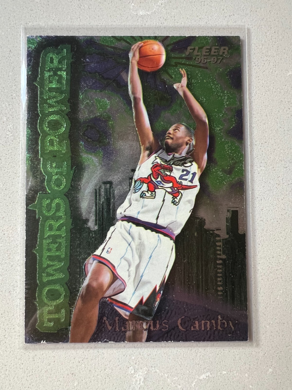 1996-97 Fleer Towers of Power Marcus Camby Rookie Card (RC)  #2