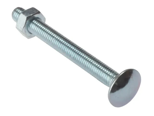 ForgeFix 10CB640 Carriage Bolt & Nut ZP M6 x 40mm Bag 10