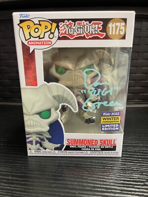 JSA Signed Dan Green Funko Yu-Gi-Oh Summoned Skull Winter Con 1175 w Protector