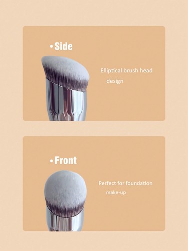 Large Foundation Brush Round Angled Head Contour Makeup Tool Synthetic UK - Picture 8 of 18