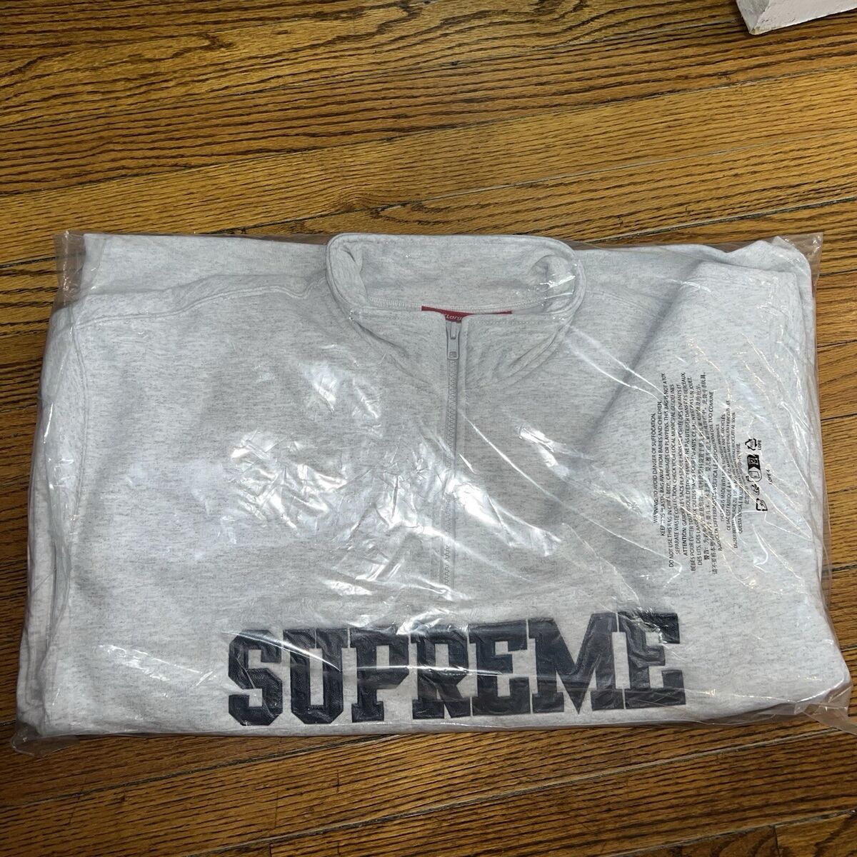 Supreme Collegiate Half Zip Pullover Ash Grey Size: XL | eBay Supreme Collegiate Half Zip Pullover Ash Grey Size: XL | eBay