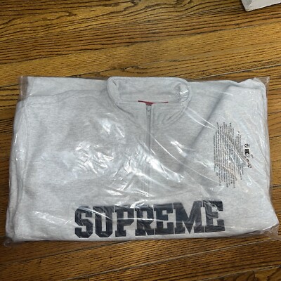 Supreme Collegiate Half Zip Pullover Ash Grey Size: XL | eBay Supreme Collegiate Half Zip Pullover Ash Grey Size: XL | eBay
