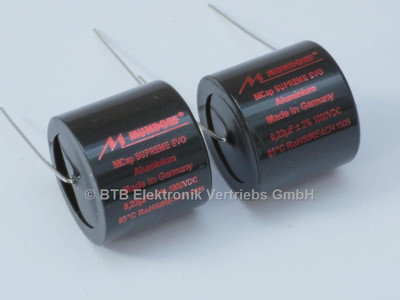 New Version - 1 Pair 0,033uF-1000V Mundorf MCap Supreme EVO ALU film capacitor