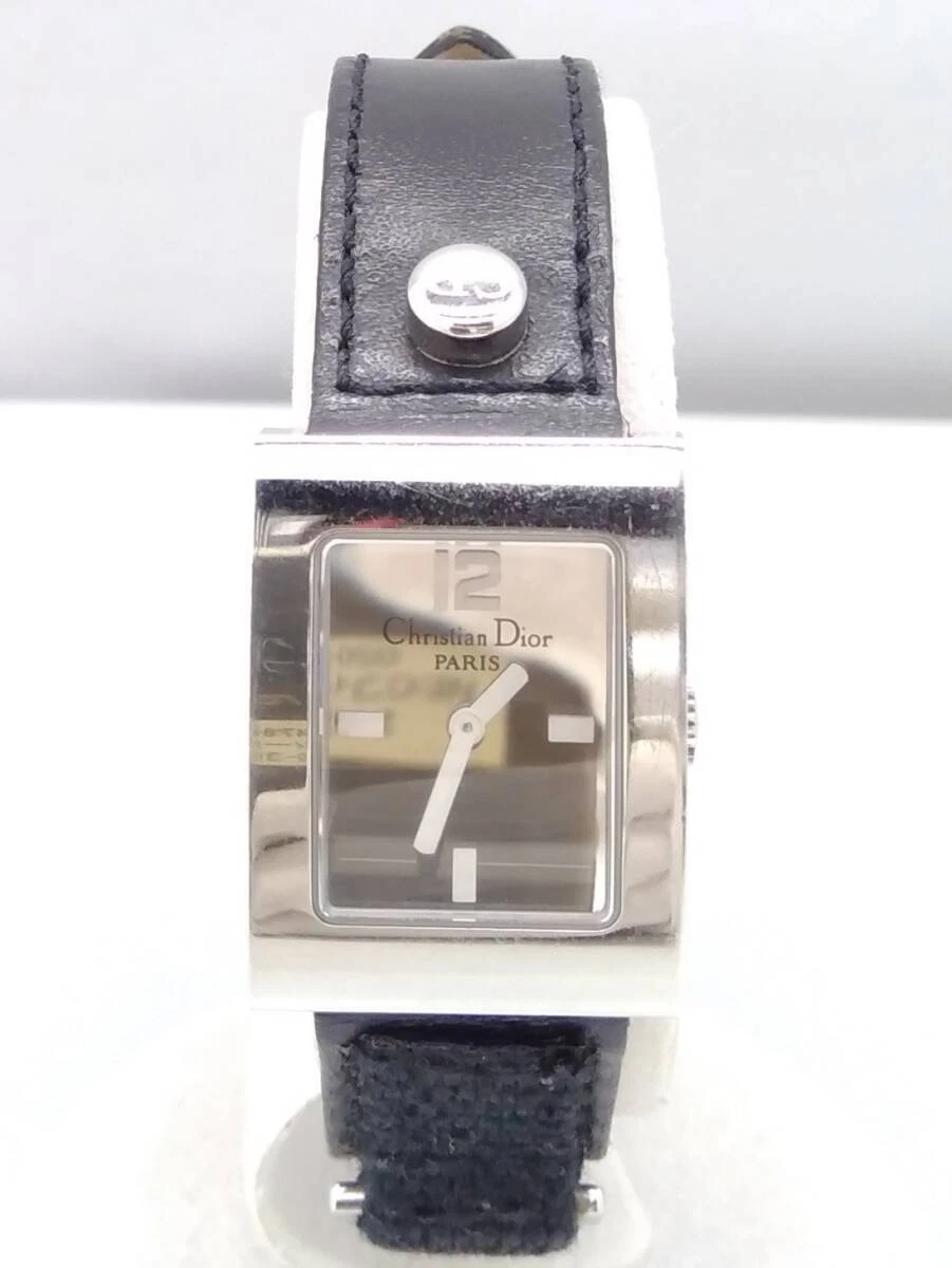 Montre Christian Dior D78 109 d'occasion quartz carré ceinture noire