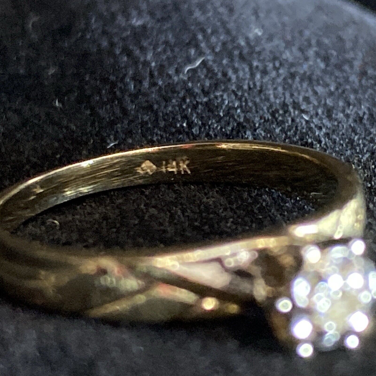 VTGWhite Yellow Twist 14k Diamond Ring Engagement… - image 8