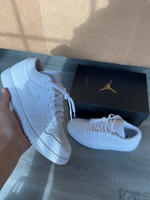 Size 7.5 - Jordan 1 Low Triple White 2020 193658123846| eBay
