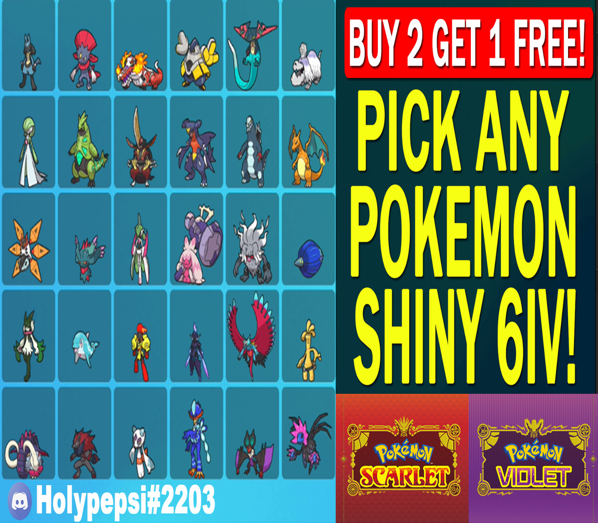 Pokemon Scarlet & Violet Shiny Pokemon 6IV