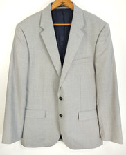 J Crew Suit Jacket Men's 44L Slim Lined Gray Super 130 Wool Ludlow Loro Piana