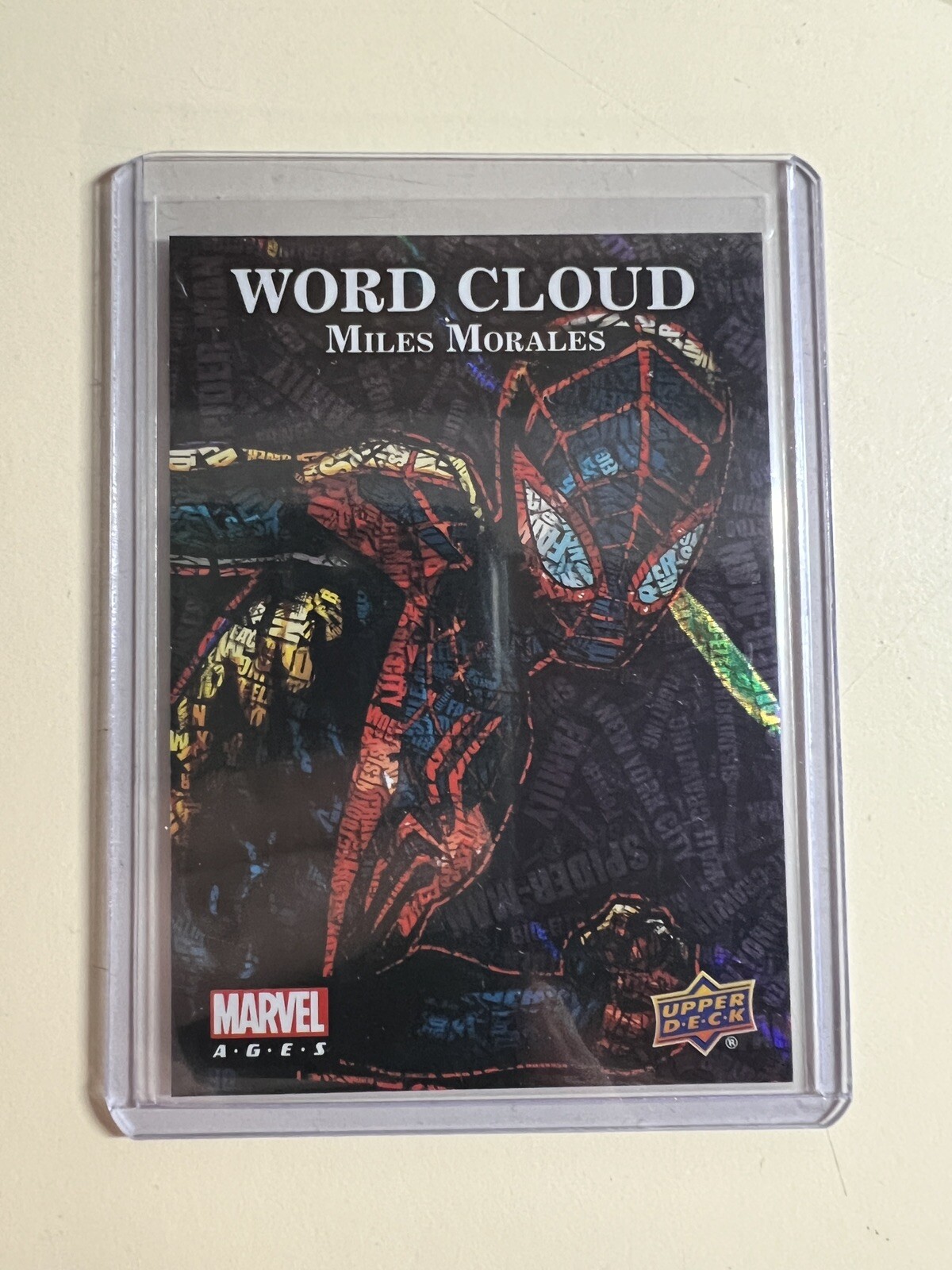 2020 Upper Deck Marvel Ages Word Cloud SP Miles Morales #WC-50