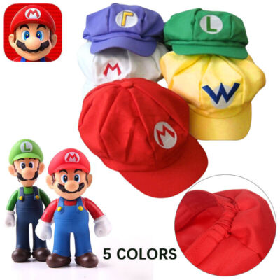 Super Mario Bros Hut Luigi Cap Anime Cosplay Kostüm Sonnenhüte Erwachsene Kinder