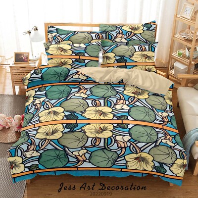 3D Floral Line Art Muster Quilt Cover Set Bettwäsche Sets Kissenbezüge