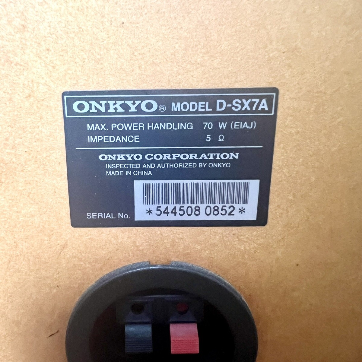 ONKYO D-SX7A Speaker System 2-Way Bass reflex Pair Set 70W with