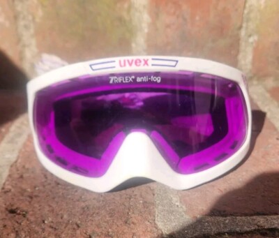 UVEX Ski Goggles Winter White Frame Purple Lens Triflex Anti Fog 