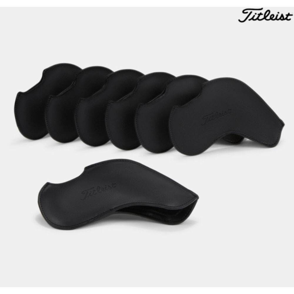 Titleist Iron Head Cover Jet Black 2024 TA24ICVSK -- Set of