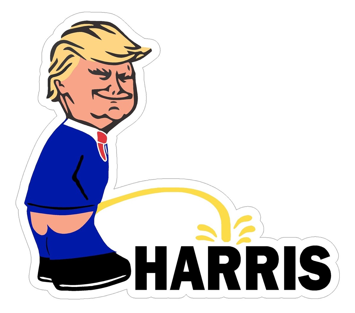Kamala Harris Stickers Funny Trump Vs Kamala Metallic Silver Decal ...
