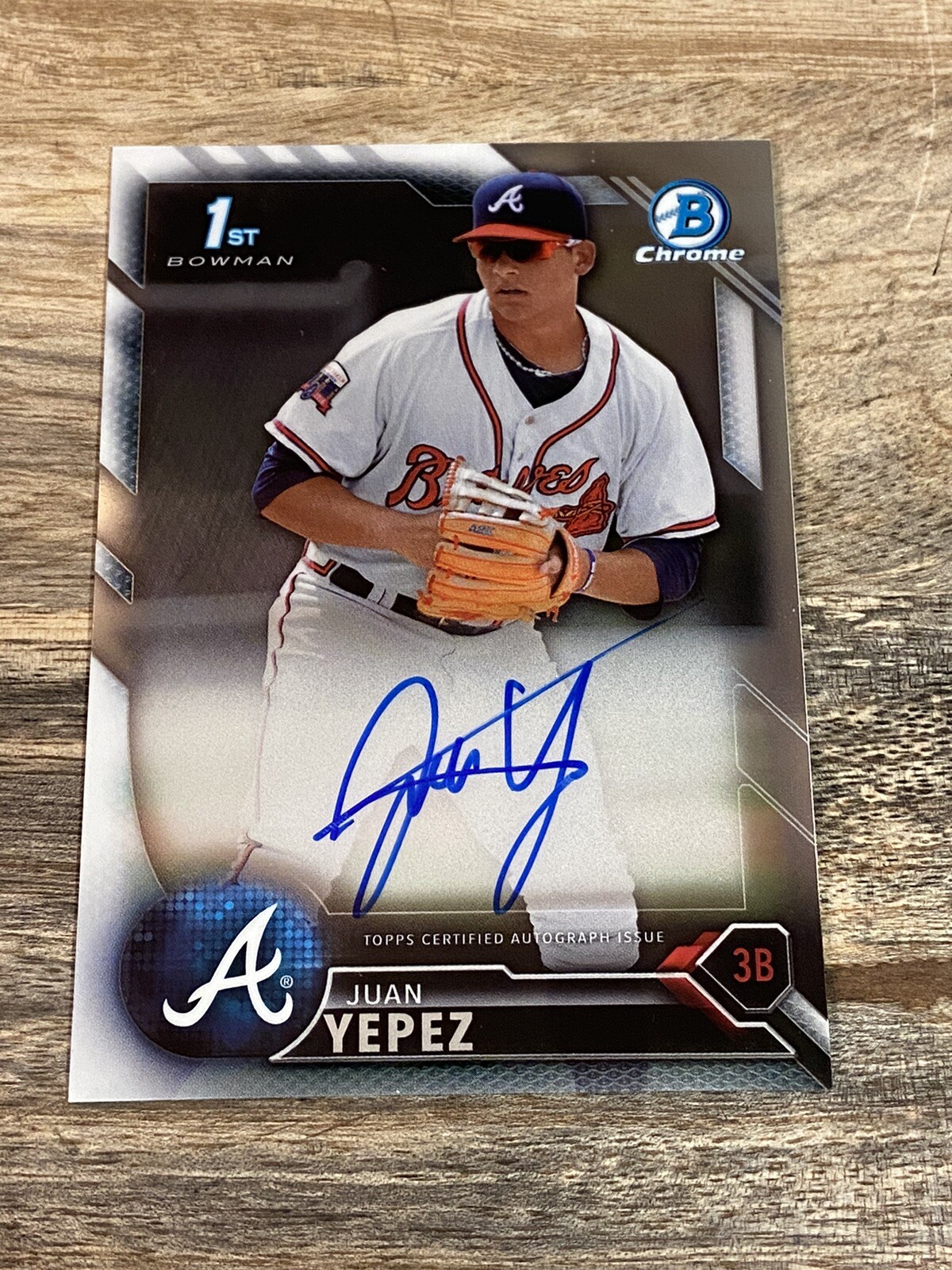 Juan Yepez 2016 Bowman Chrome AUTO #CPA-JY