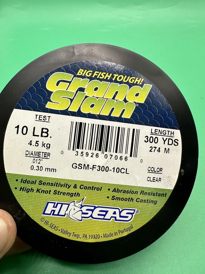 Nueva línea de pesca transparente Hi-Seas Grand Slam mono 10 lb 300 yardas Foto 4 de 4
