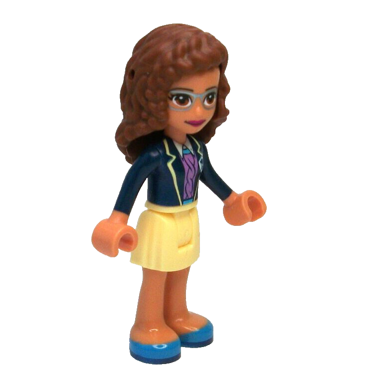 Lego Friends Minifig FRND460 Olivia Yellow Skirt, Glasses