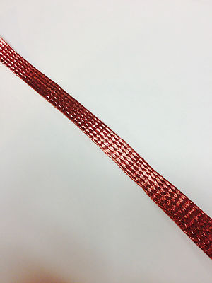 5 Foot Braided Brass Wire Loom – 1/2” Expandable Sleeve For Cable Management, Retro Style Wire Cover, DIY Auto Or Bike Use