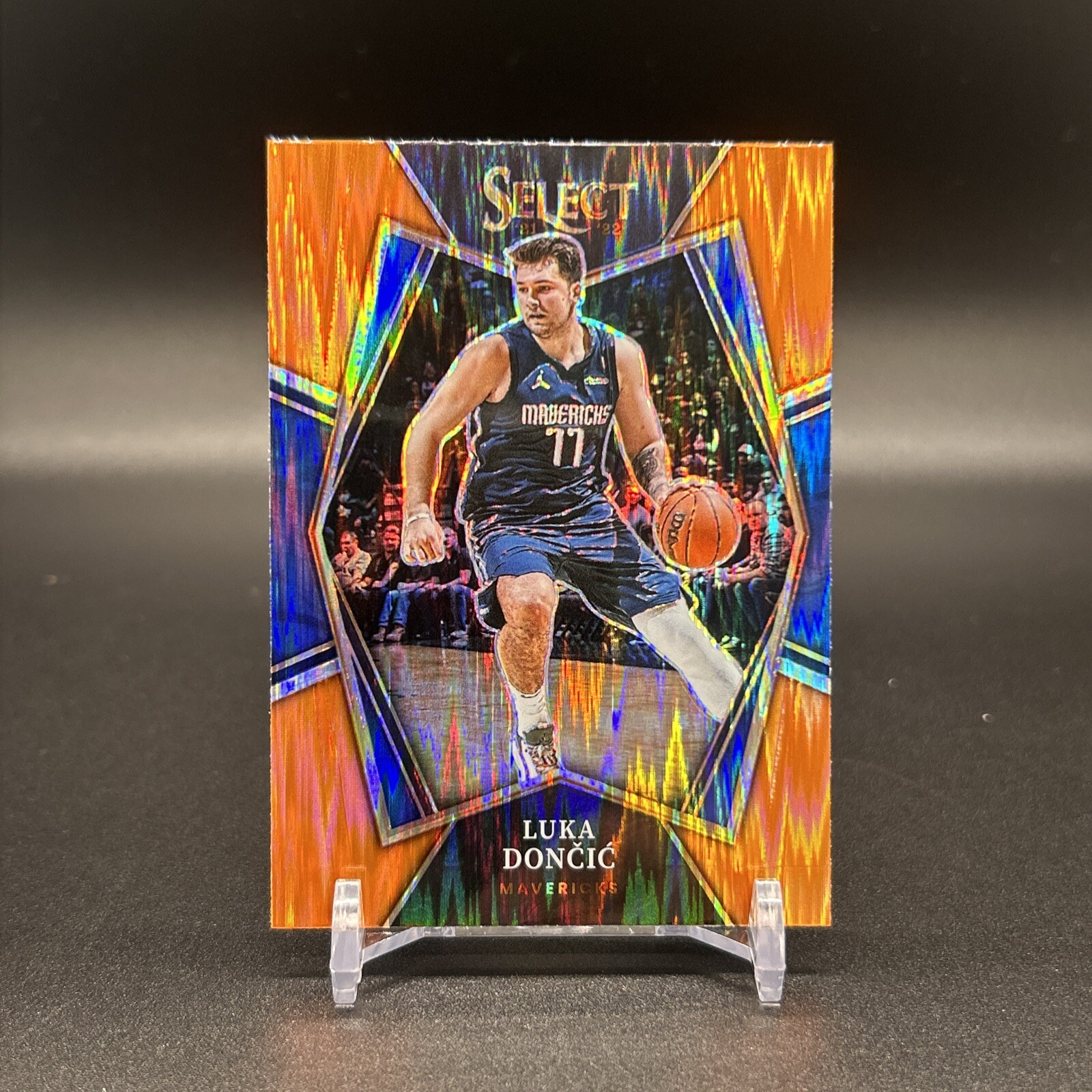 2021 Select Luka Doncic Premier Level Orange Flash