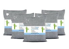 Bamboo Activated Charcoal Carbon Air Purifying Deodorizer Bags 5 Packs NB300-5pk