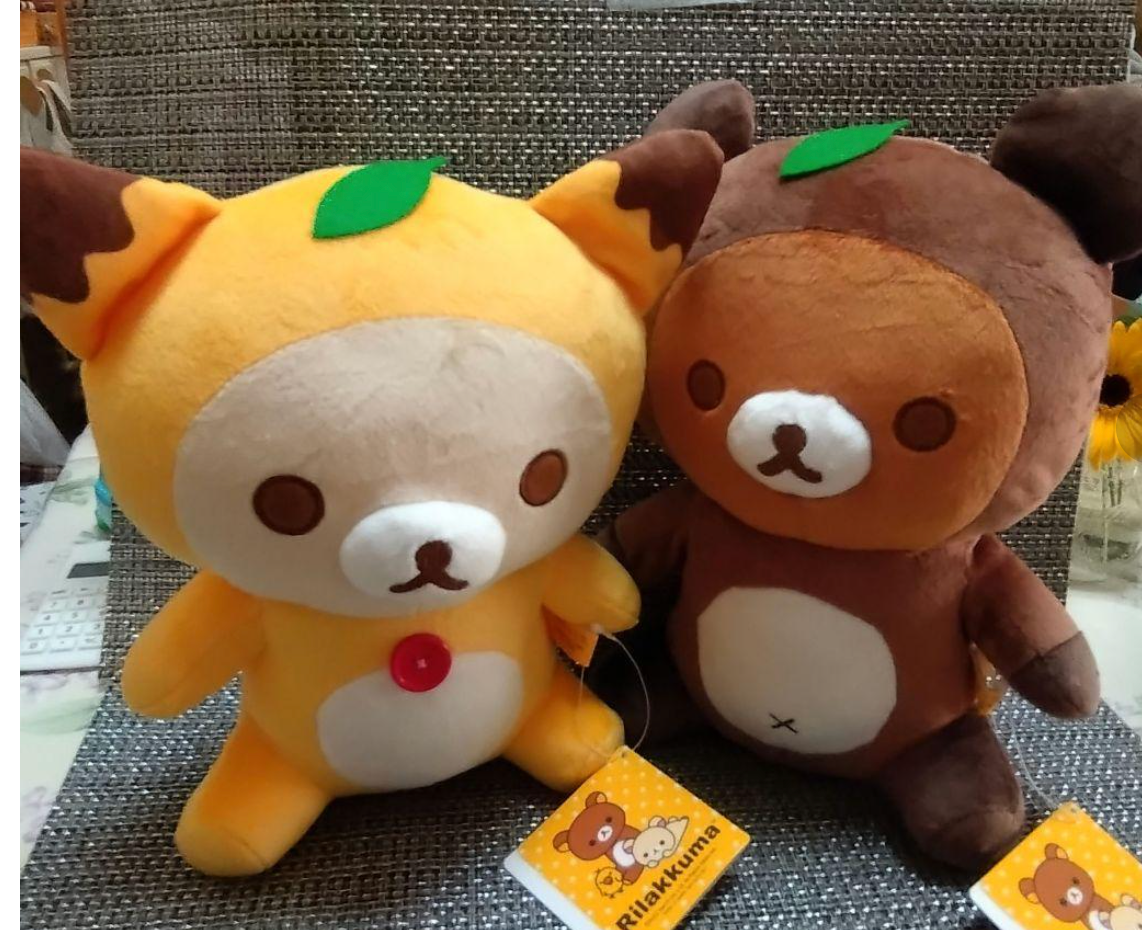 Rilakkuma korilakkuma fox and raccoon dog BIG Doll set 25cm 2023
