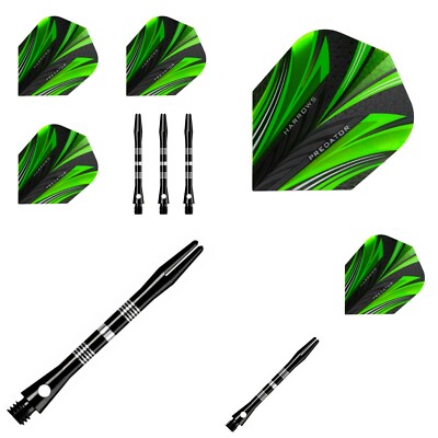 Harrows Predator Dart Flights Standard & Designa Alu Dart Schäfte | Darts Setup