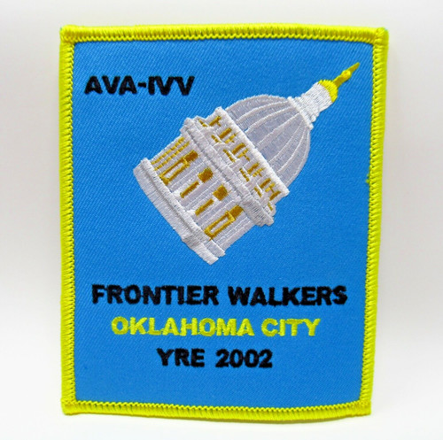 Frontier Walkers Patch Oklahoma City 2002 AVA-IVV Dome Capitol Iron On