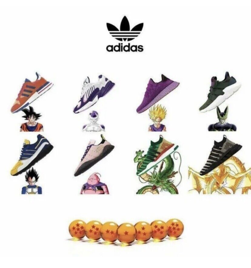 All NEW* Adidas Dragon Ball Z shoes size 8 whole set D97046 All NEW* Adidas Dragon Ball Z shoes size 8 whole set D97046