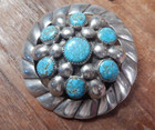 Lovely Frank Patania Santa Fe    #8 turquoise/sterling silver brooch-pendant — photo 6