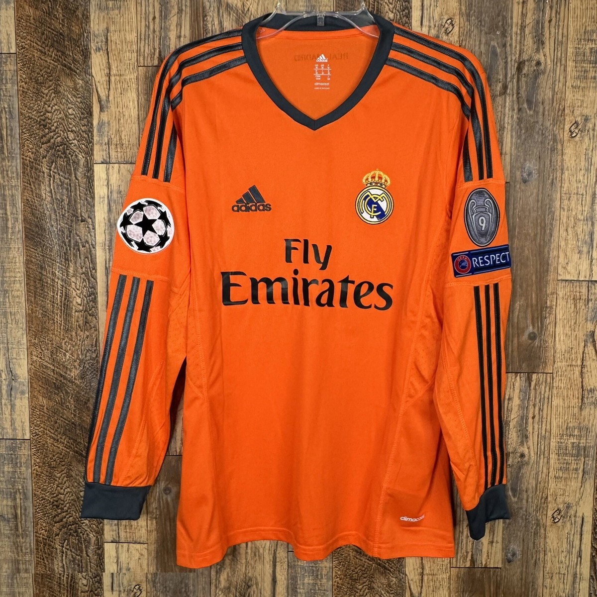 Real Madrid 2013-14 Third Long Sleeve Soccer Jersey RONALDO