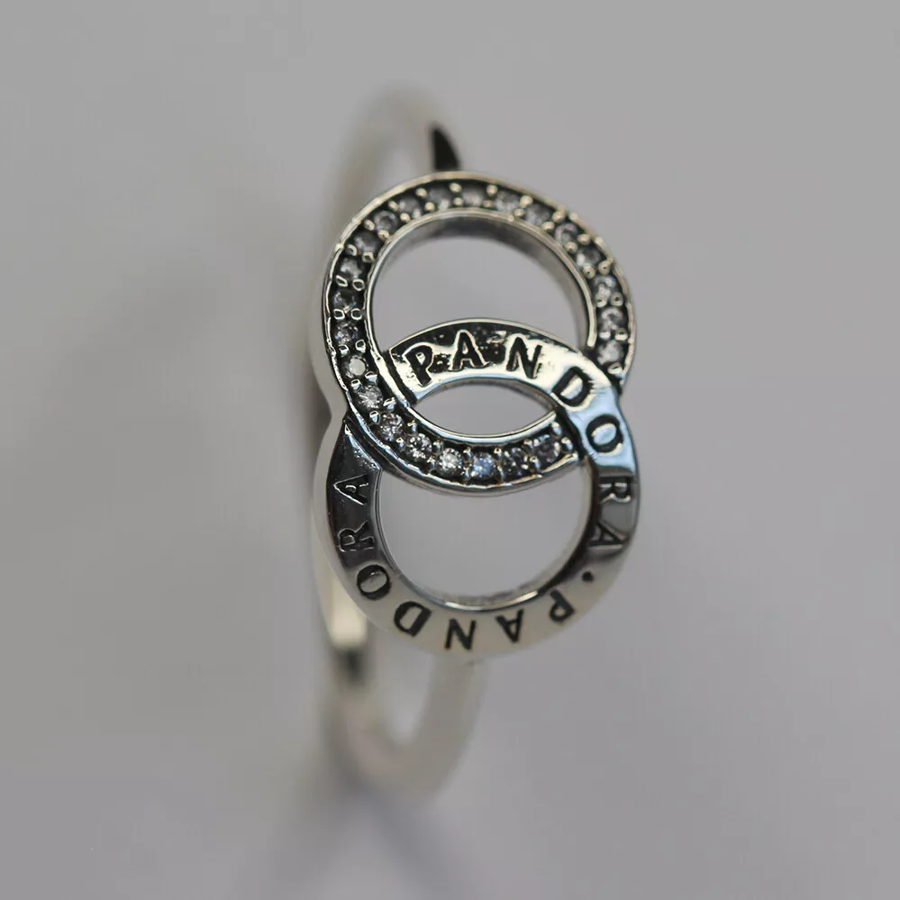 NEW AUTHENTIC PANDORA CIRCLES RING MULTIPLE SZ 196326CZ W HINGED BOX