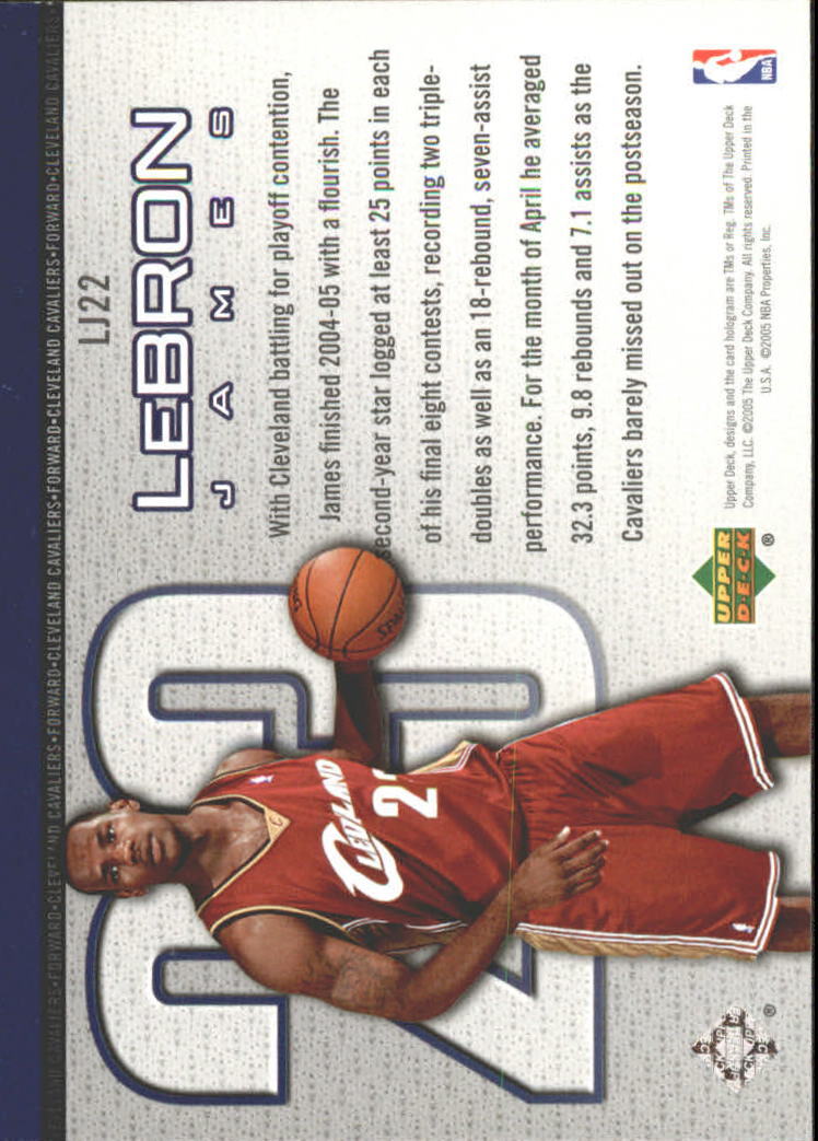 2005-06 Upper Deck LeBron James #LJ22 LeBron James - NM-MT | eBay
