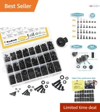 Versatile 2000PCS Metric Machine Screws Kit - Grade 10.9 Alloy Steel Quality