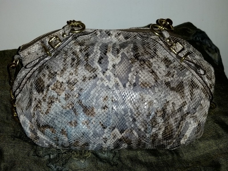Coach Madison Sophia Python Snakeskin Gold Hardware Leather