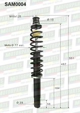 COPPIA AMMORTIZZATORI SOSPENSIONI ANTERIORE CHATENET BAROODER 505 2008 / 2019