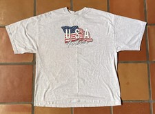 Vintage MURINA Men’s 3XL Heather Gray USA FOREVER. Graphic T-Shirt Made In USA