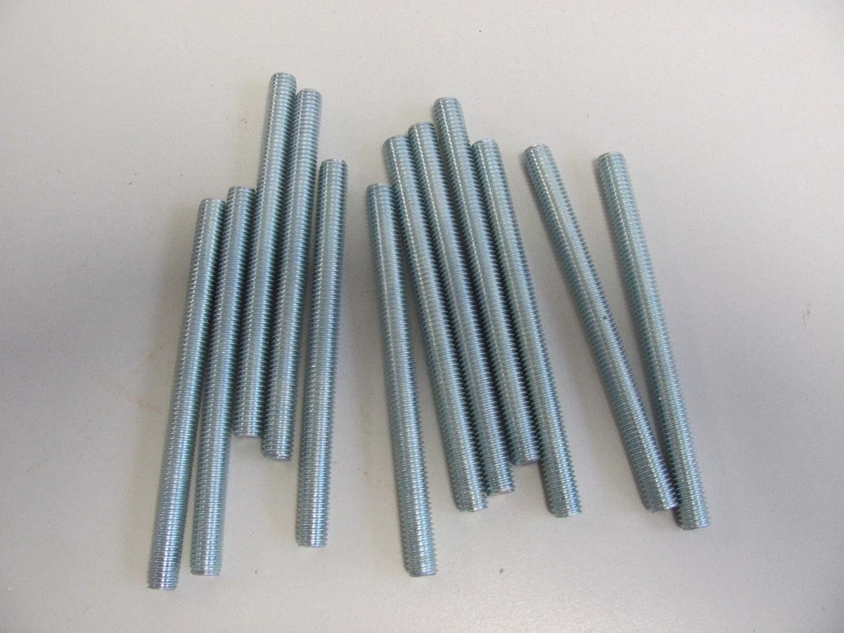 12 Stk. Würth Gewindestücke DIN 976-4.8 Form A - Stahl - M8x100 