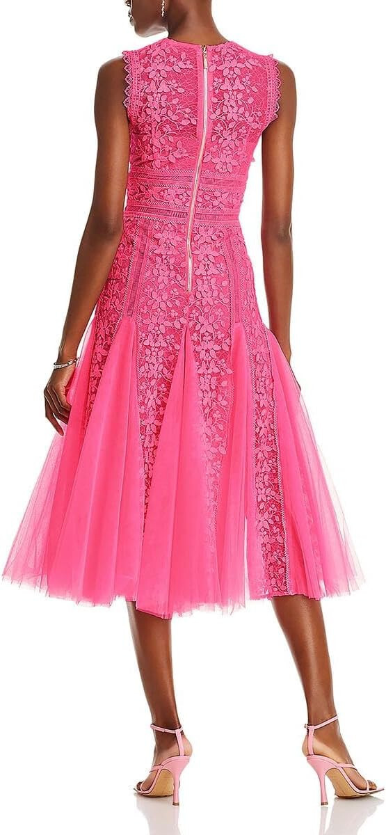 chinese dress ladies Women's White Lace Midi Dress