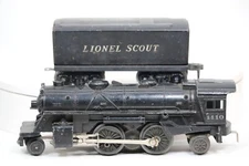 Lionel 1110 Steam Locomotive with Scout Tender O Gauge Post War 1:48 Scale Black