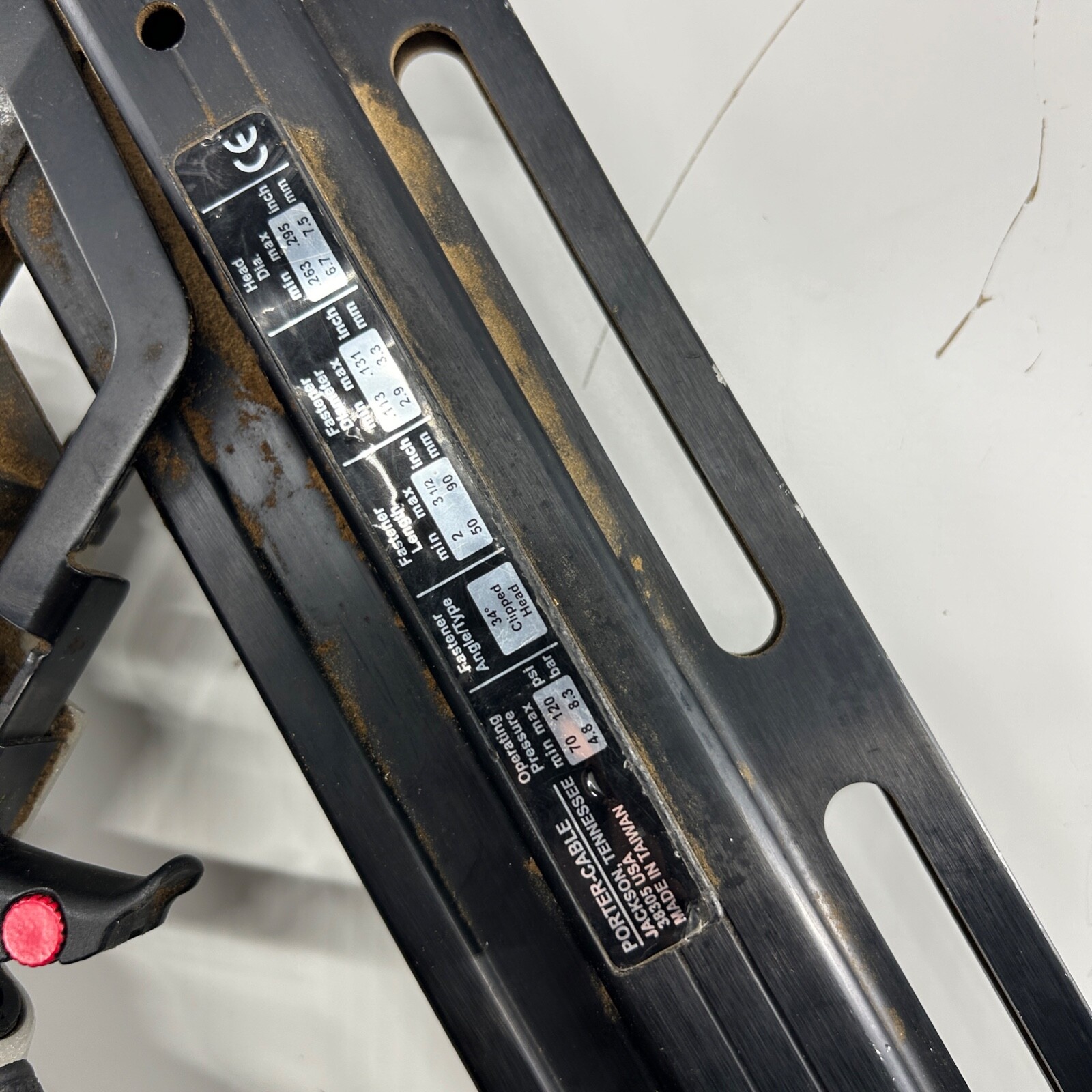 Porter Cable Framing Nail Gun 34 Degree 3 1/2" Nail Clipped Head TESTED